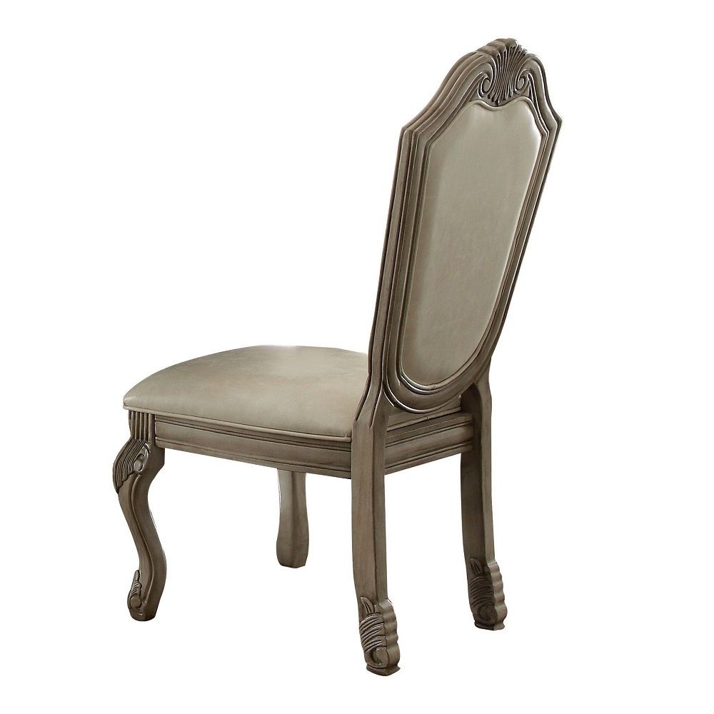 Chateau De Ville - Side Chair (Set of 2) - Synthetic Leather & Antique White