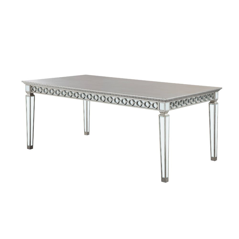 Varian - Dining Table - Mirrored & Antique Platinum