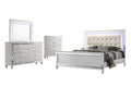 Valentino - Queen 4 Piece Bedroom Set (Bed, Dresser, Mirror, Chest) - White