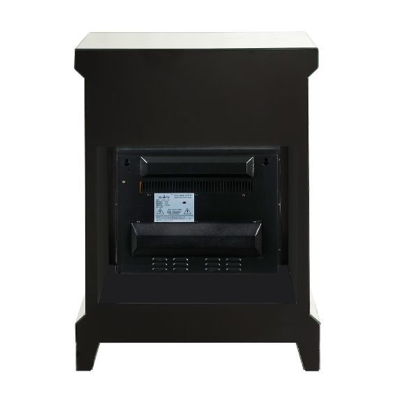 Noralie - 24" Fireplace - Mirrored & Faux Diamonds