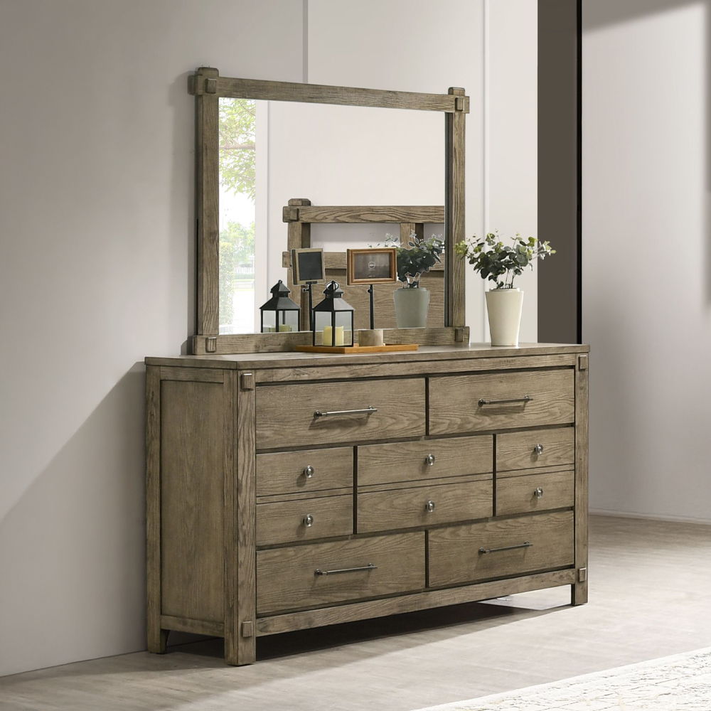 Colton - Mirror - Antique White Oak