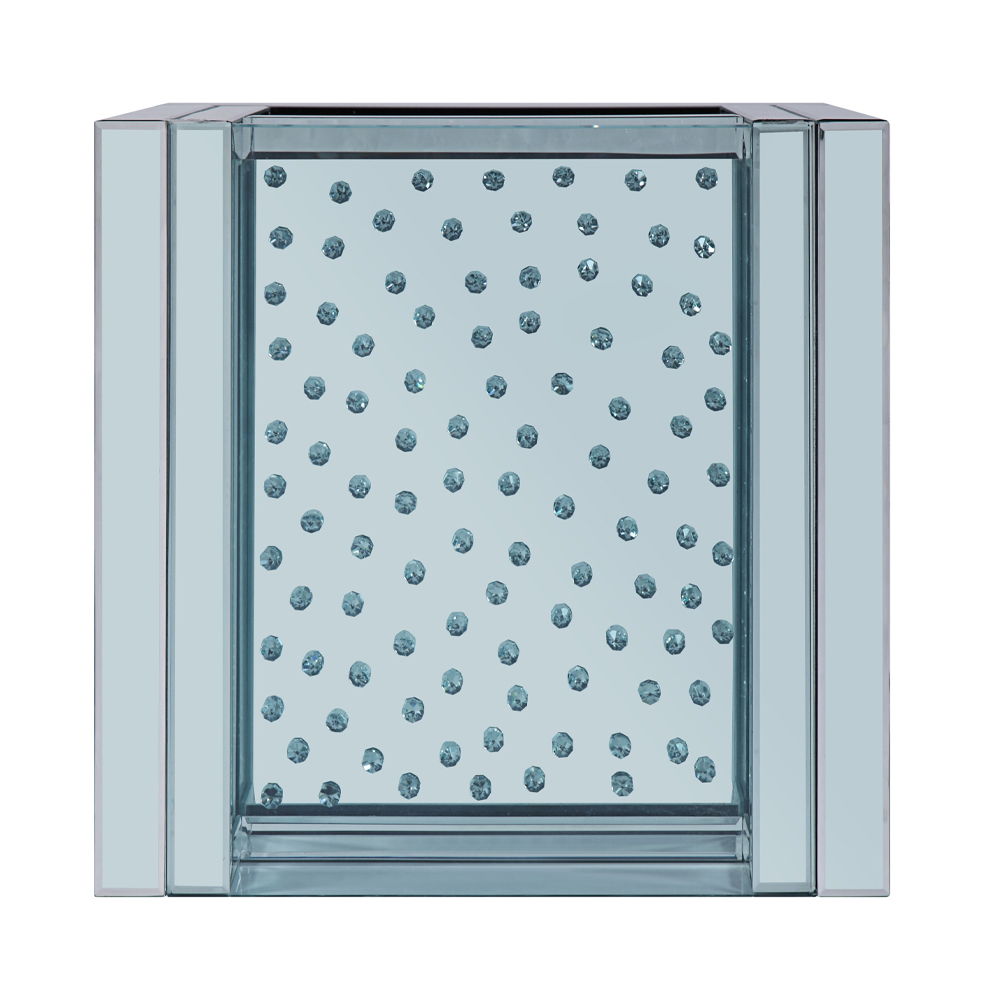 Nysa - 24" End Table - Mirrored & Faux Crystals