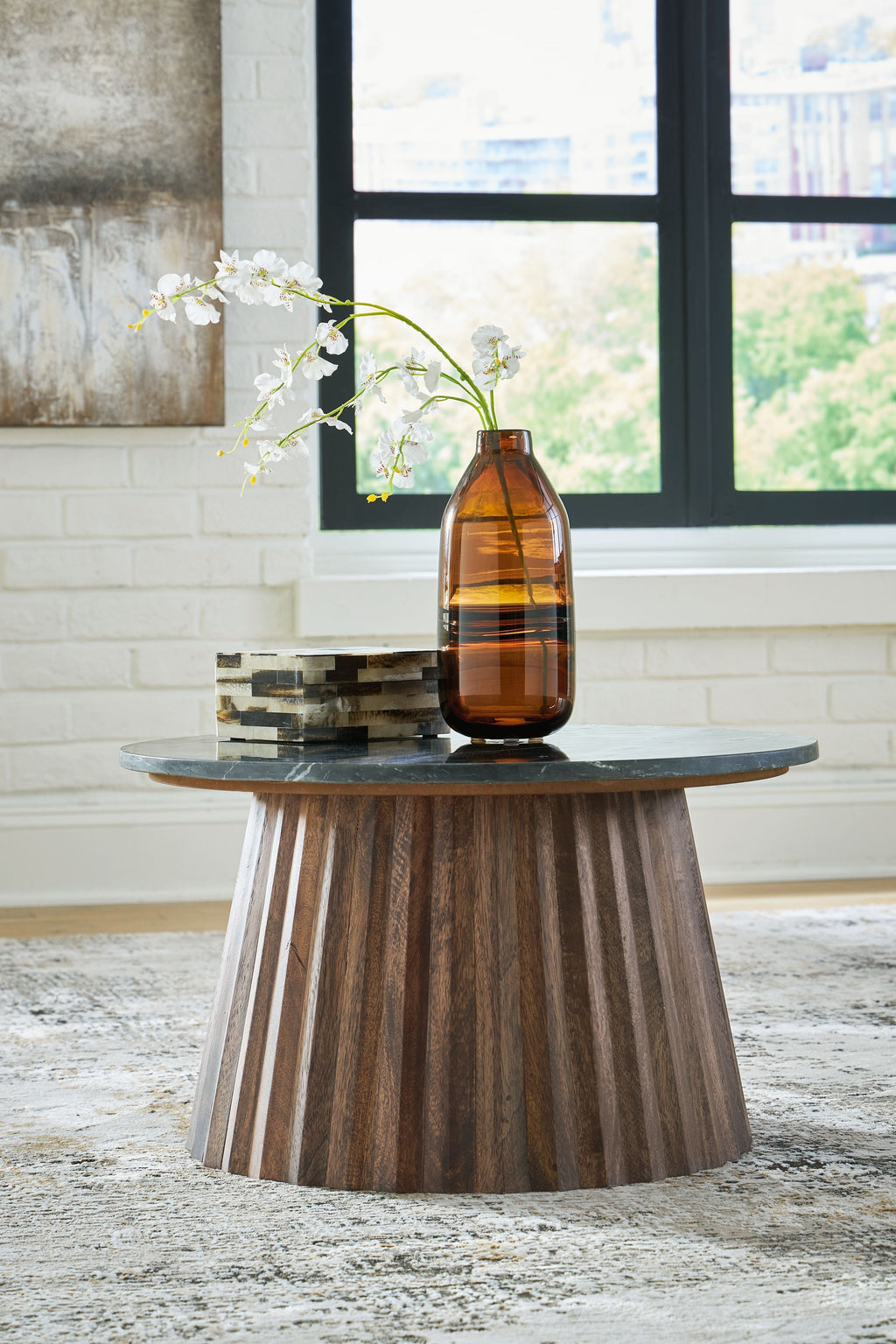 Ceilby - Accent Cocktail Table - Black / Brown