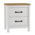 Kerisden - Two Drawer Night Stand - White / Brown