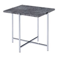 Adelae - End Table - Faux Marble Top & Chrome
