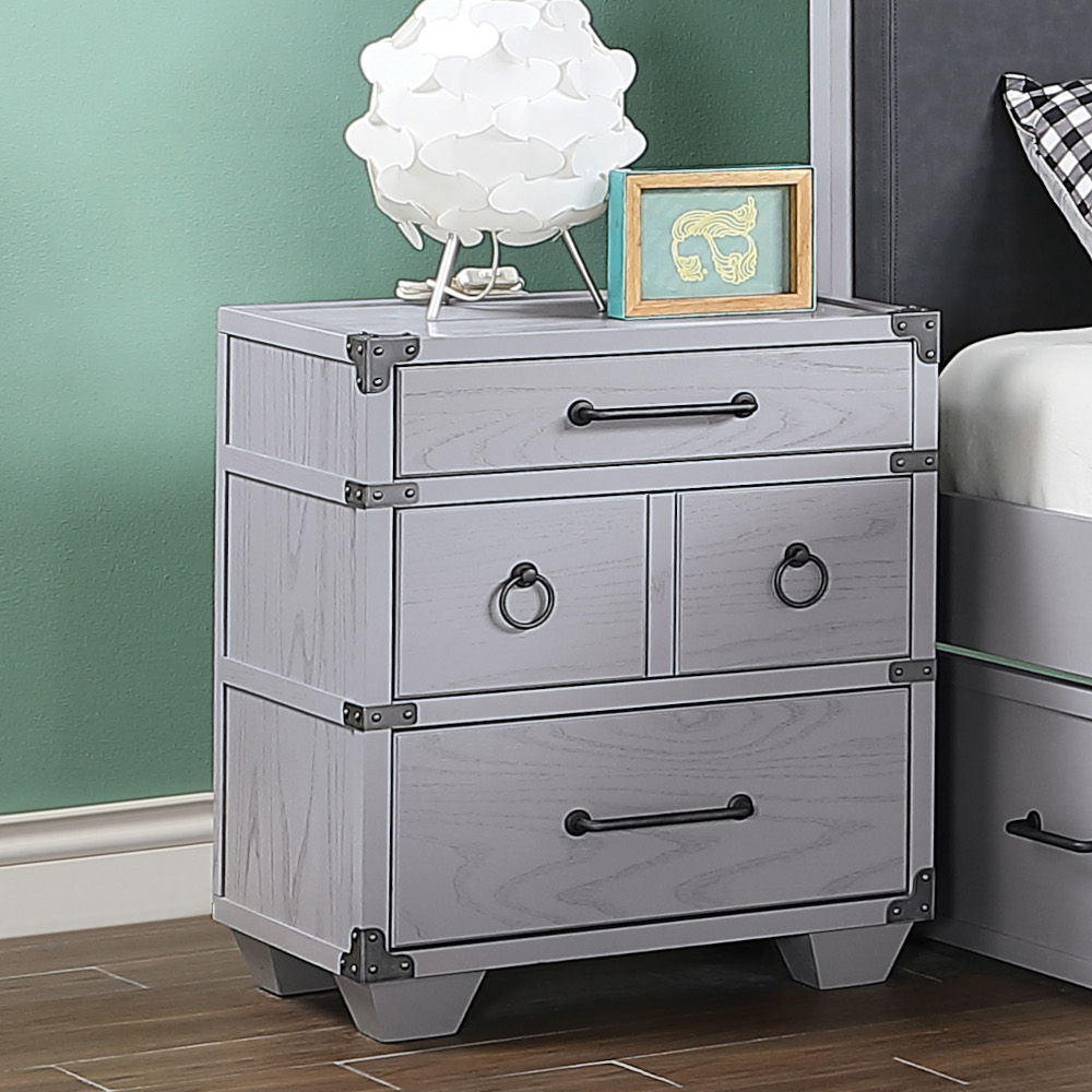 Orchest - Nightstand With USB - Gray