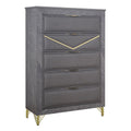 Symmetry - 5 Drawer Chest - Charcoal