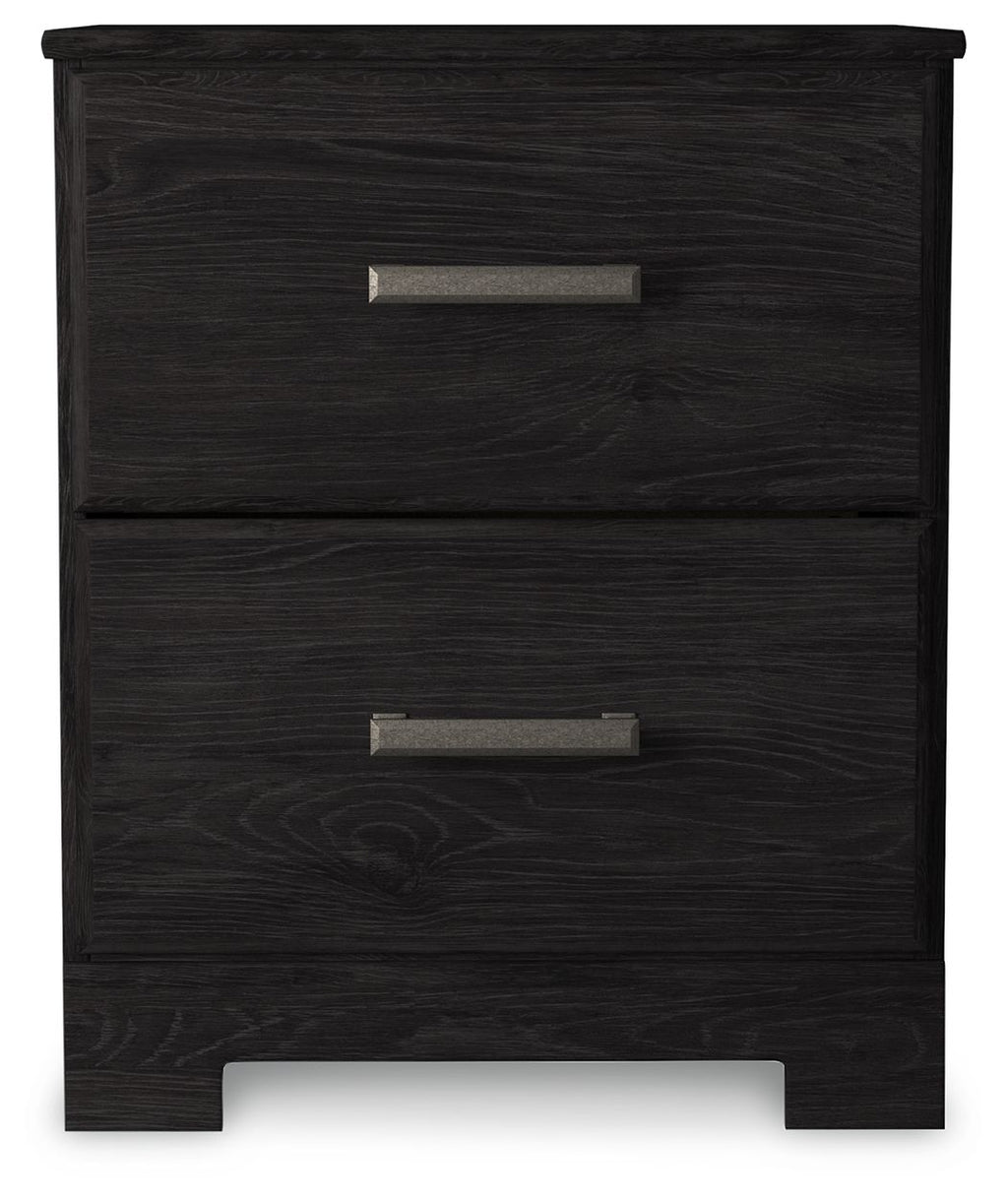 Belachime - Two Drawer Night Stand - Charcoal