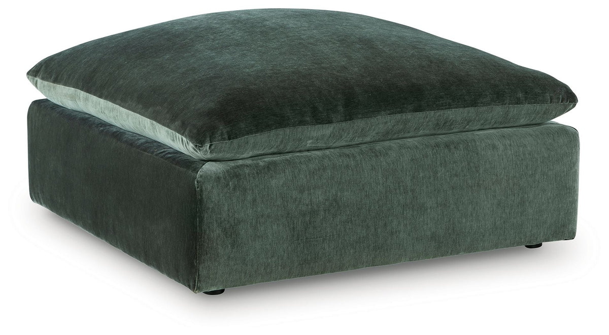 Carriage View - Oversized Accent Ottoman - Jade