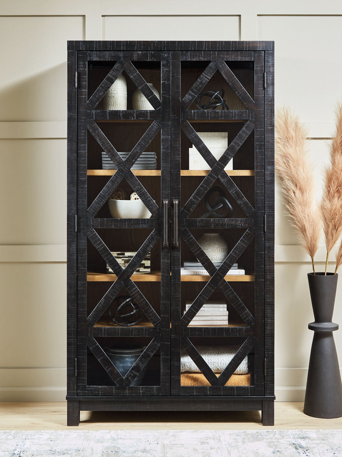 Christop - Accent Cabinet - Black / Brown