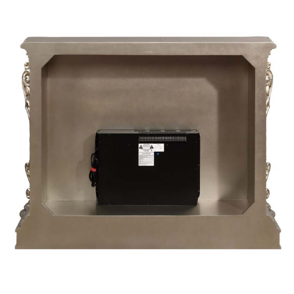 Danae - Fireplace - Antique Silver