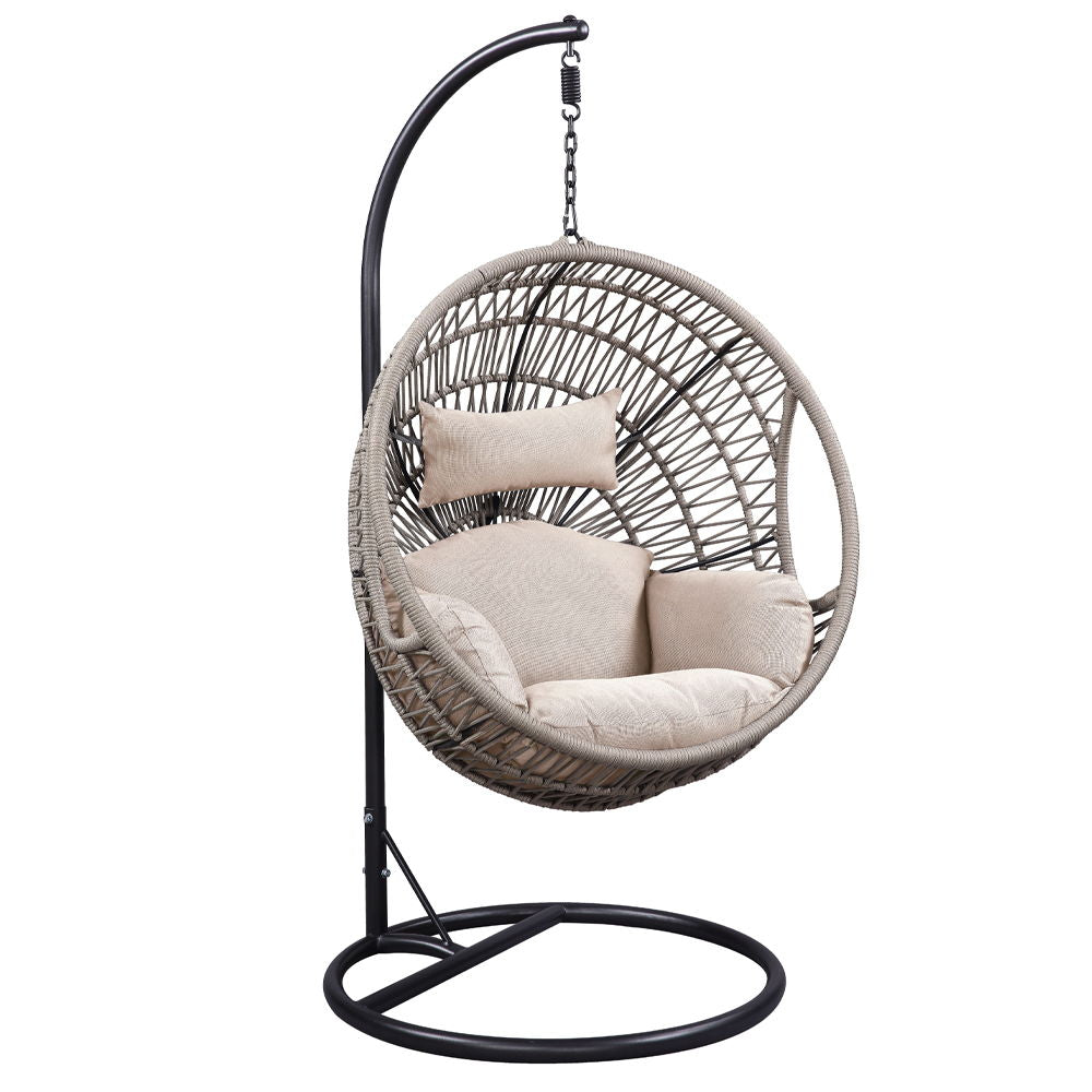 Vasant - Hanging Chair - Beige Fabric & Rope