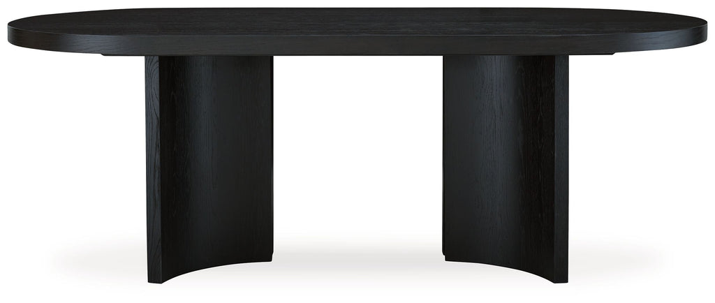 Rowanbeck - Oval Dining Room Table - Black