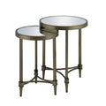 Aditya - Nesting Table - Mirrored & Antique Brass