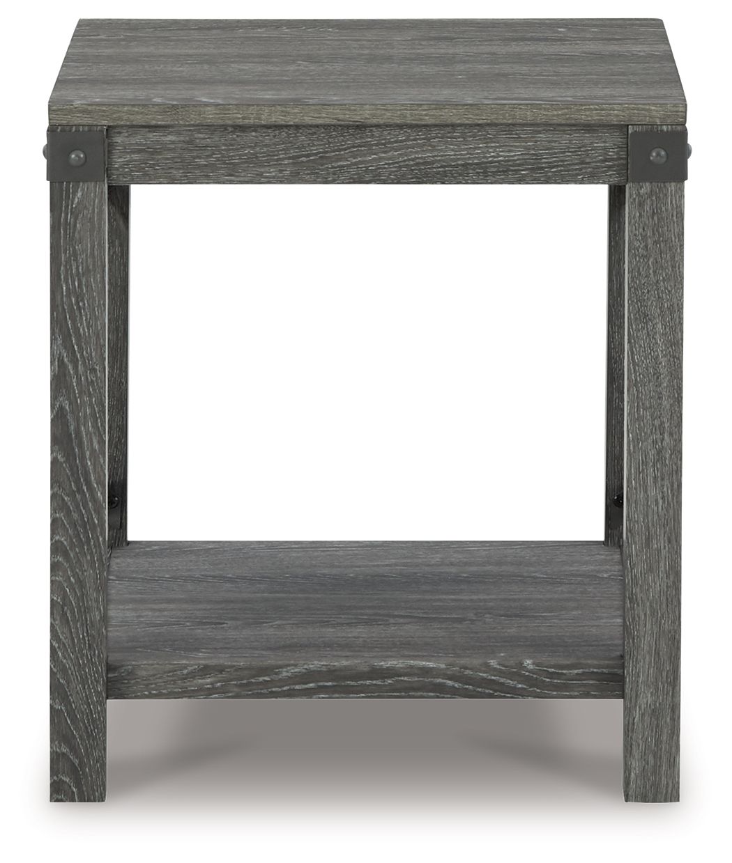 Freedan - Square End Table - Grayish Brown
