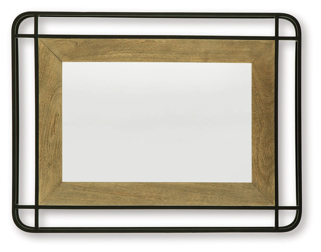 Beelman - Accent Mirror - Black / Brown