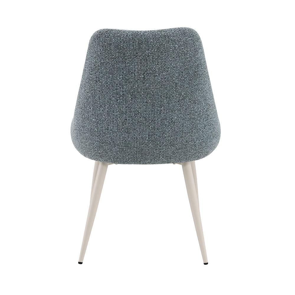 Laela - Side Chair (Set of 2) - Light Blue Boucle & White