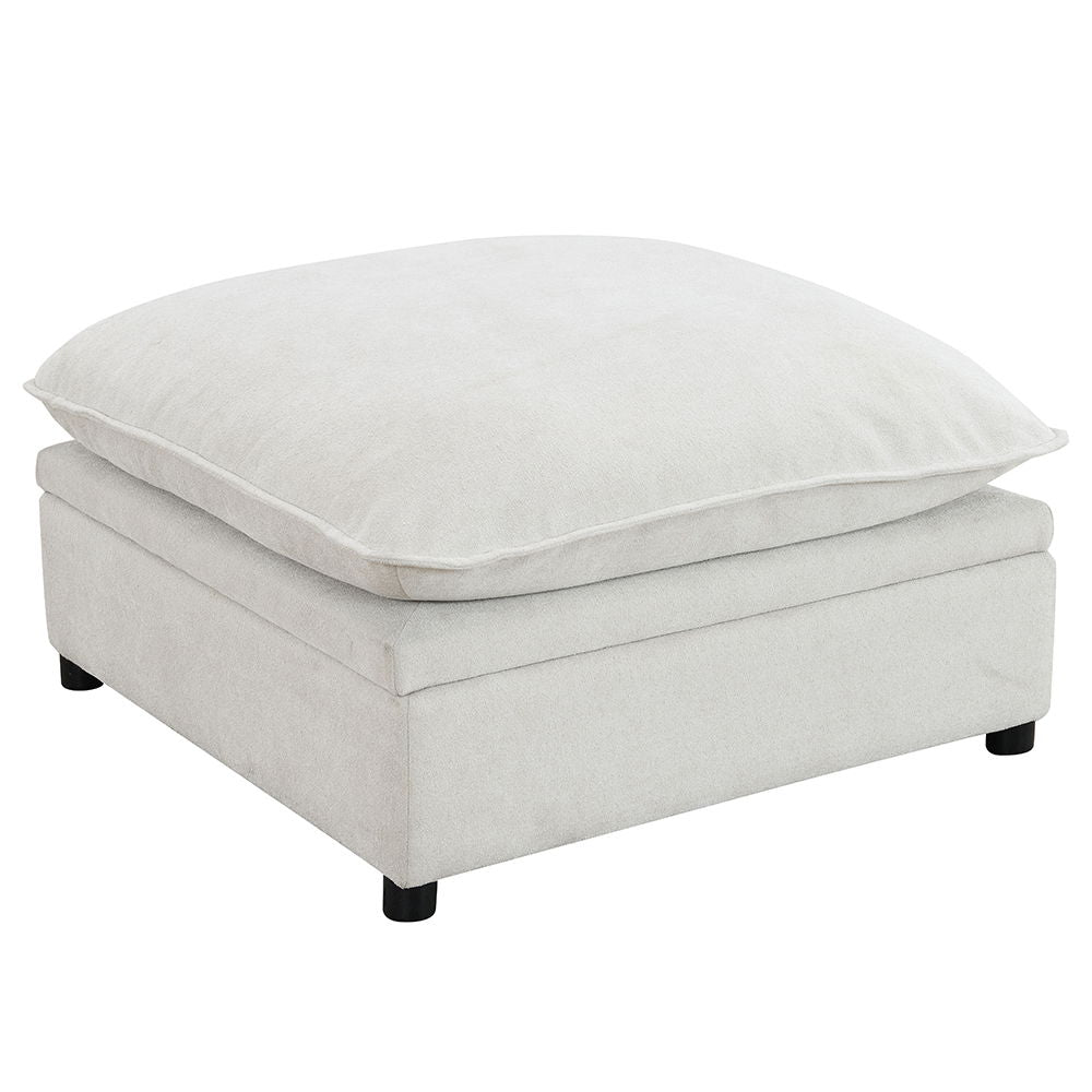 Marisa - Modular Ottoman With Storage - Beige Boucle