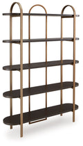 Brentmour - Bookcase - Brown / Gold Finish