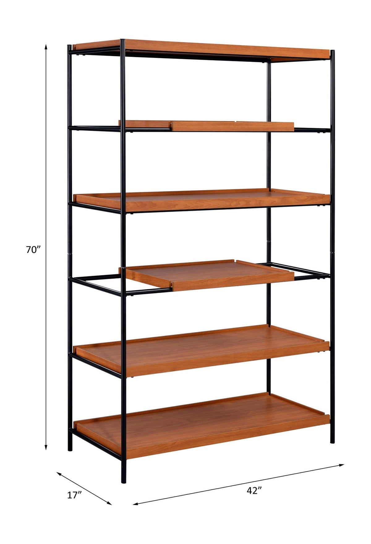 Oaken - Bookshelf - Honey Oak & Black