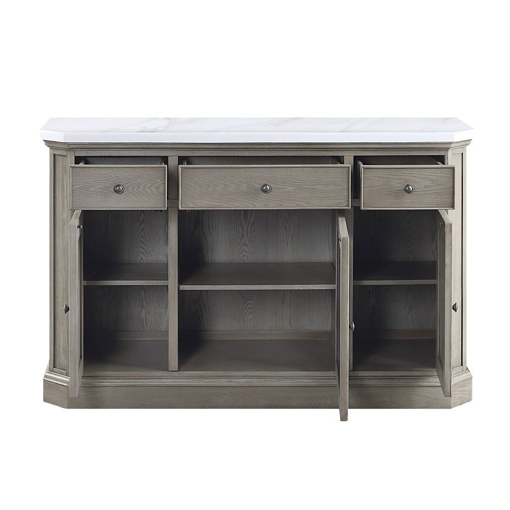 Zumala - Server - Marble Top & Weathered Oak