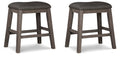 Caitbrook - Upholstered Stool (Set of 2) - Gray