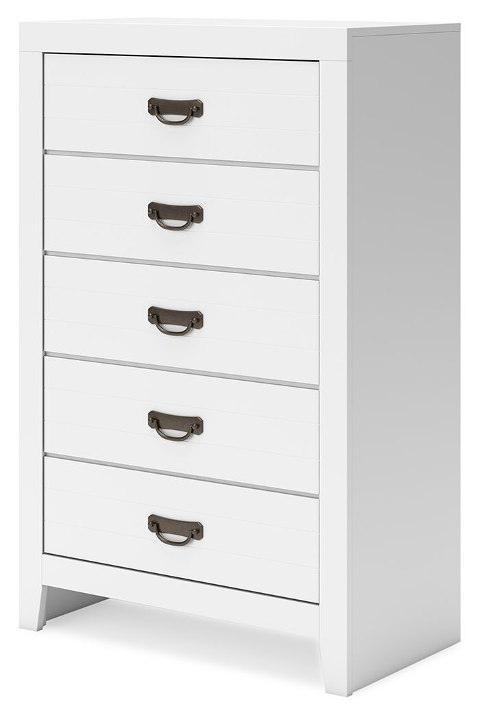 Binterglen - Five Drawer Chest - White