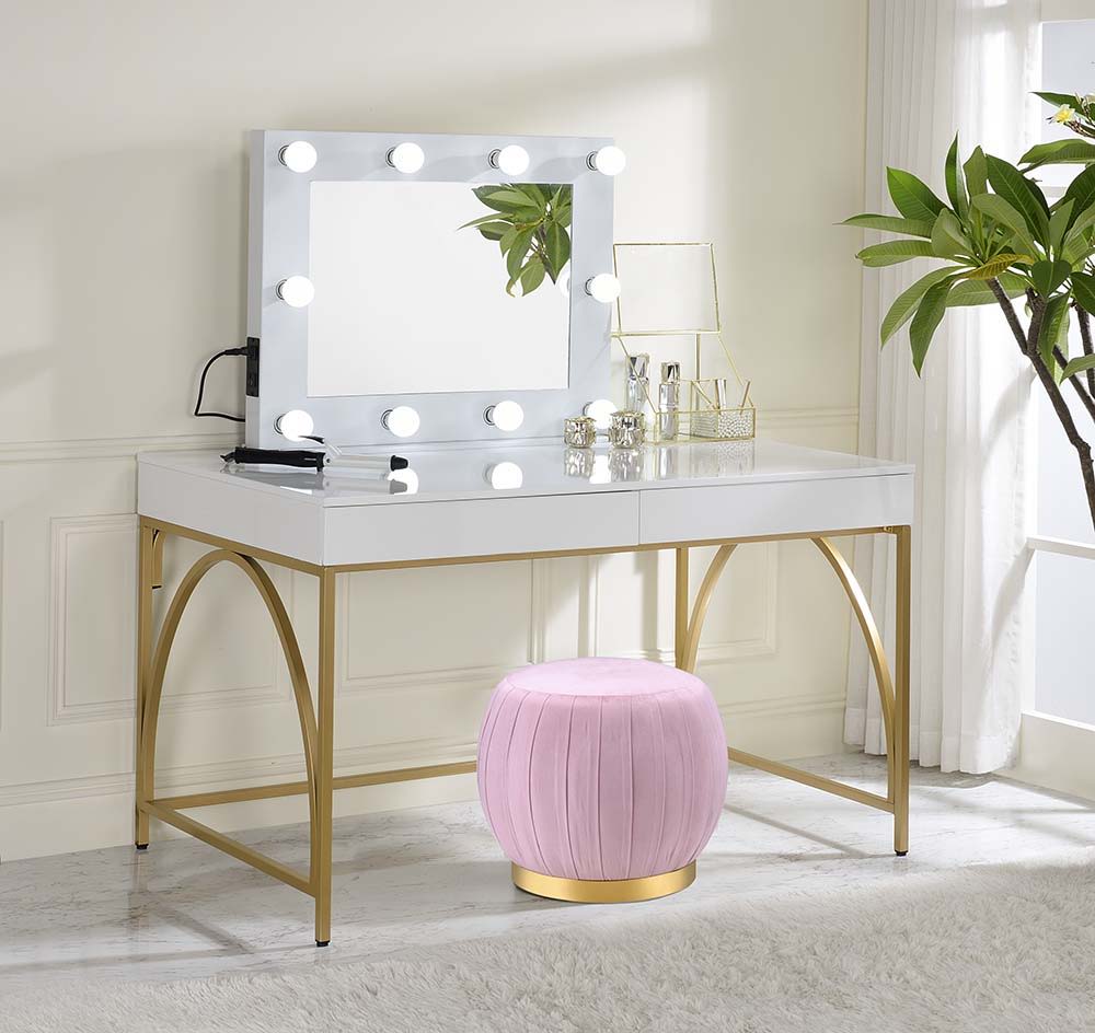 Avery - Accent Mirror - White