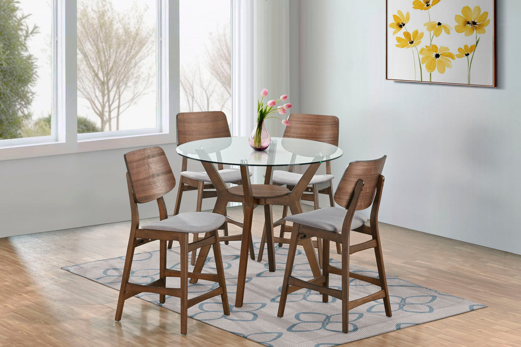 Oscar - Round Glass Counter Table Set
