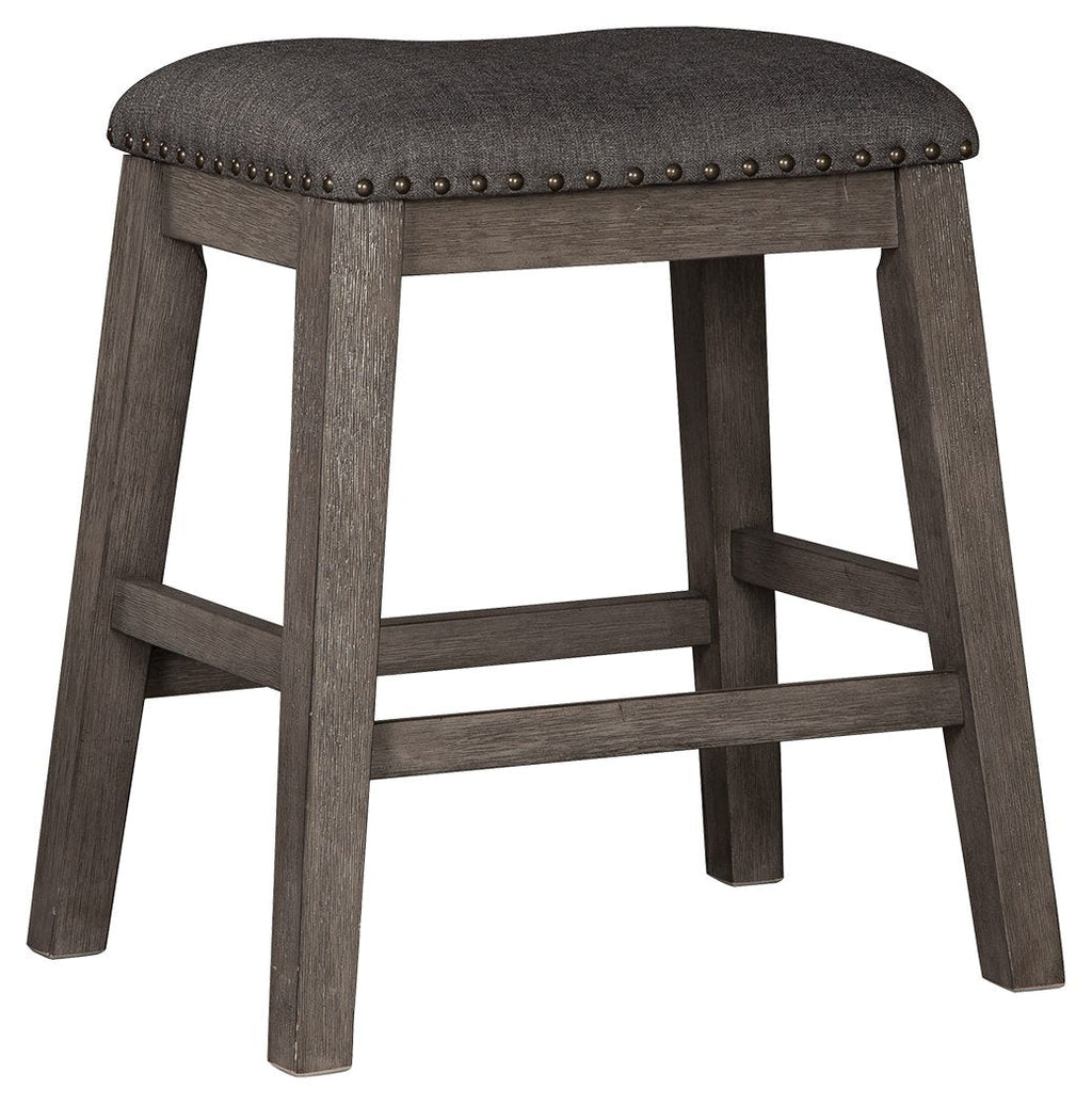 Caitbrook - Upholstered Stool (Set of 2) - Gray