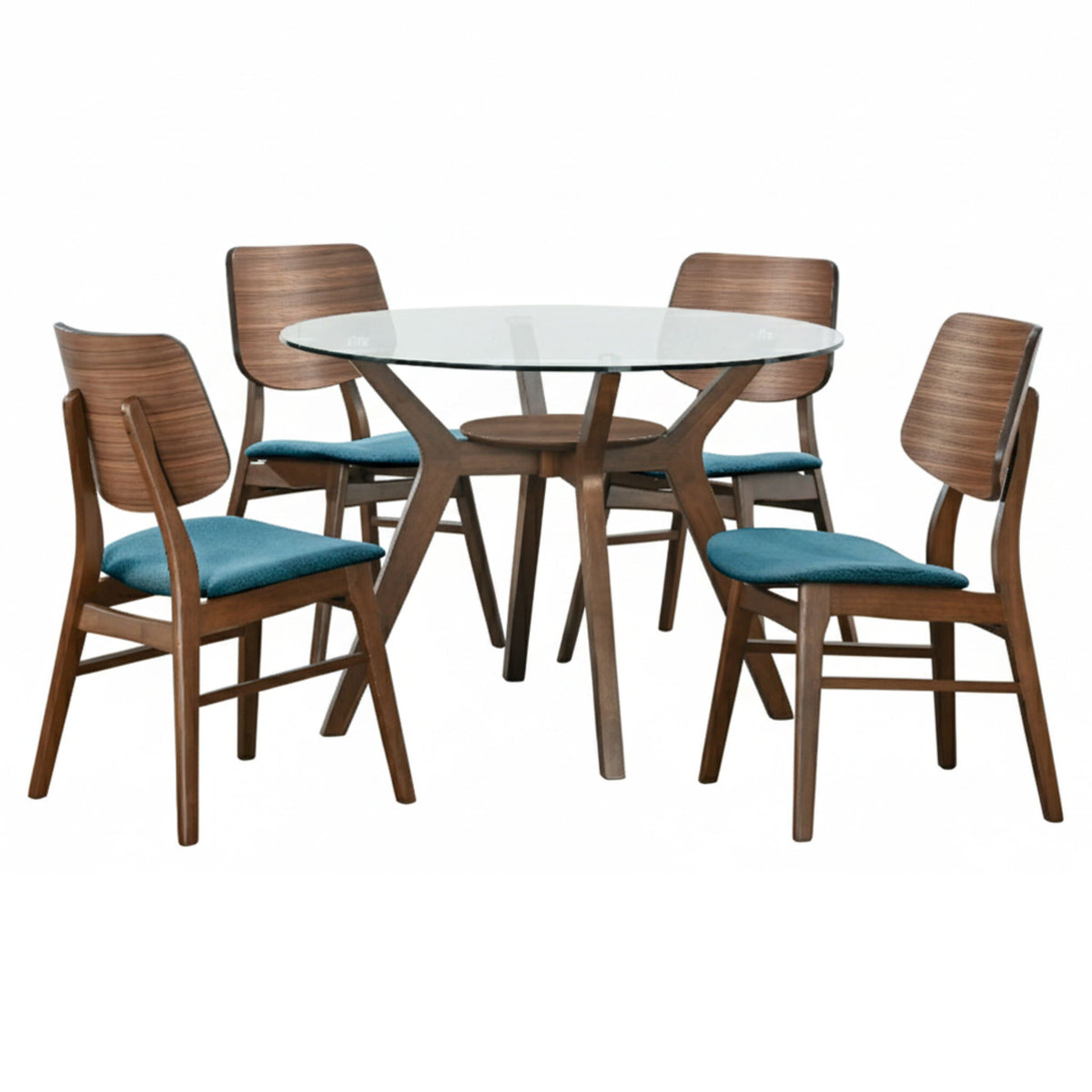 Oscar - Round Glass Dining Table Set