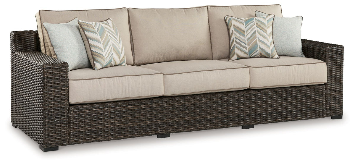 Coastline Bay - Sofa With Cushion - Brown