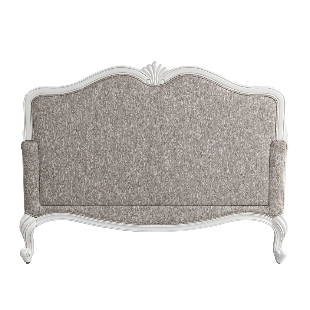 Ciddrenar - Loveseat With 3 Pillows - Fabric & White