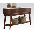 Gasha - Server - White Marble Top & Walnut