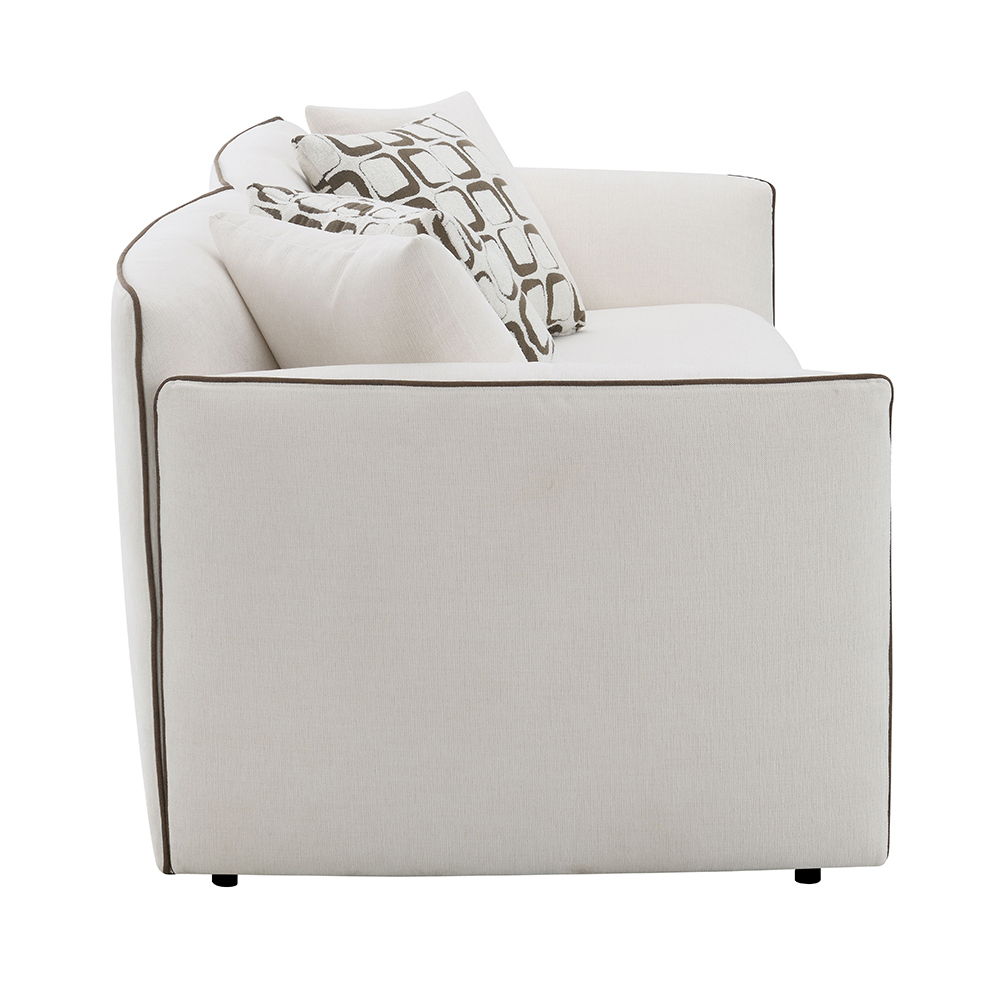 Yolanda - Sofa With 4 Pillows - Beige Chenille