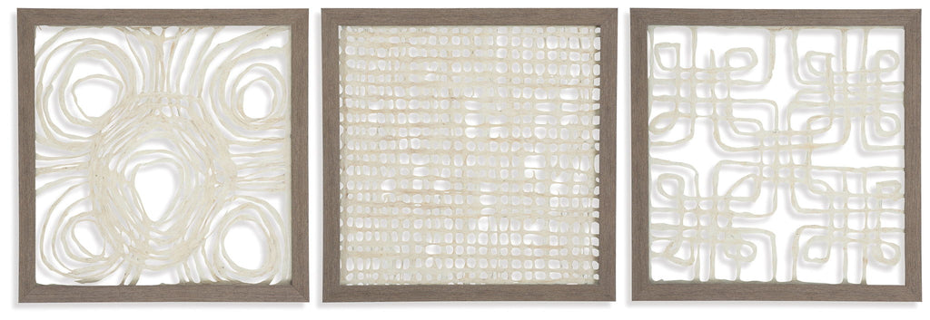 Odella - Wall Decor Set (Set of 3) - Cream / Taupe