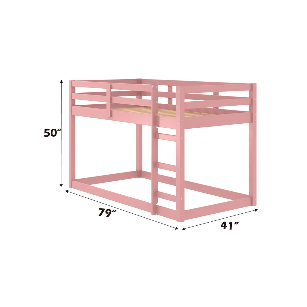 Gaston II - Twin Loft Bed - Pink