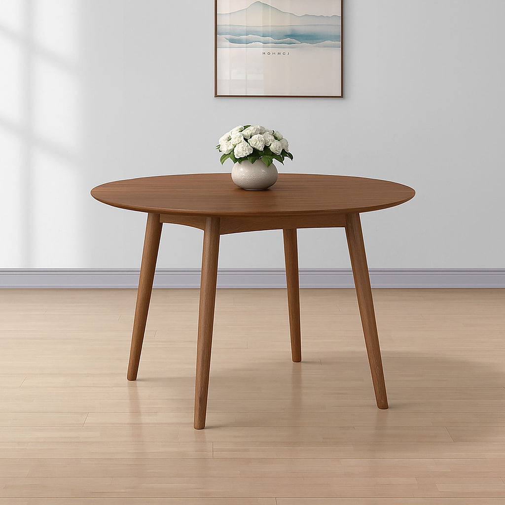 Oscar - 47" Round Dining Table - Walnut