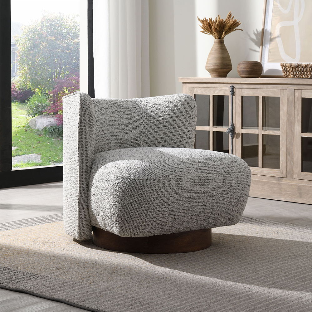 Lisa - Accent Chair - Gray Tweed