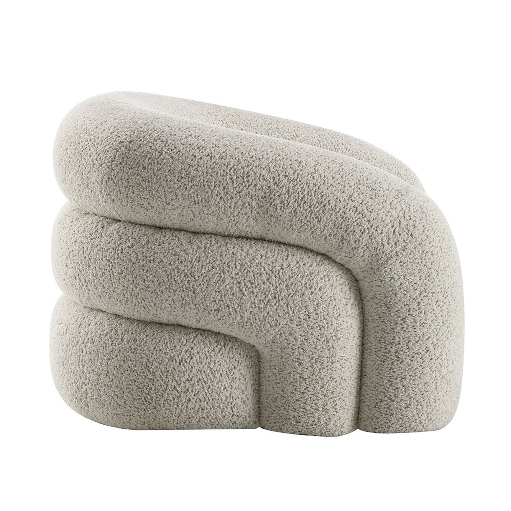Irma - Chair With Swivel - Gray Boucle