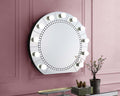 Farai - 29" Accent Mirror - Mirrored & Faux Crystal Diamonds