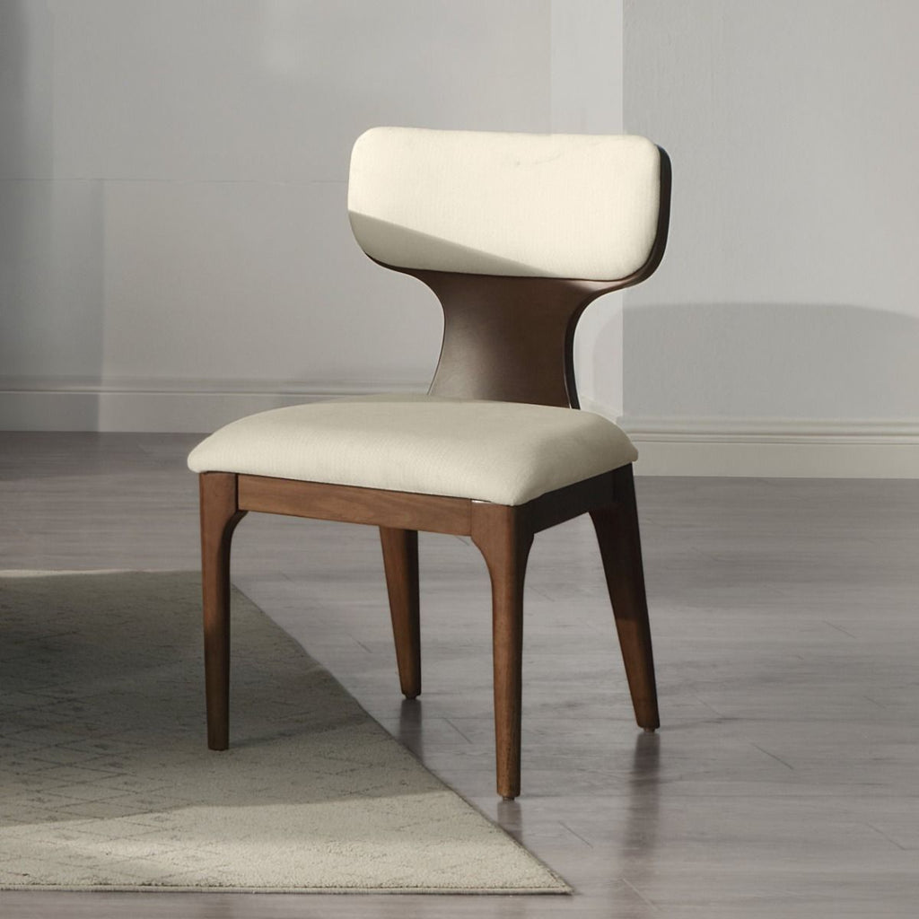 Koen - Side Chair (Set of 2) - Beige / Brown Oak