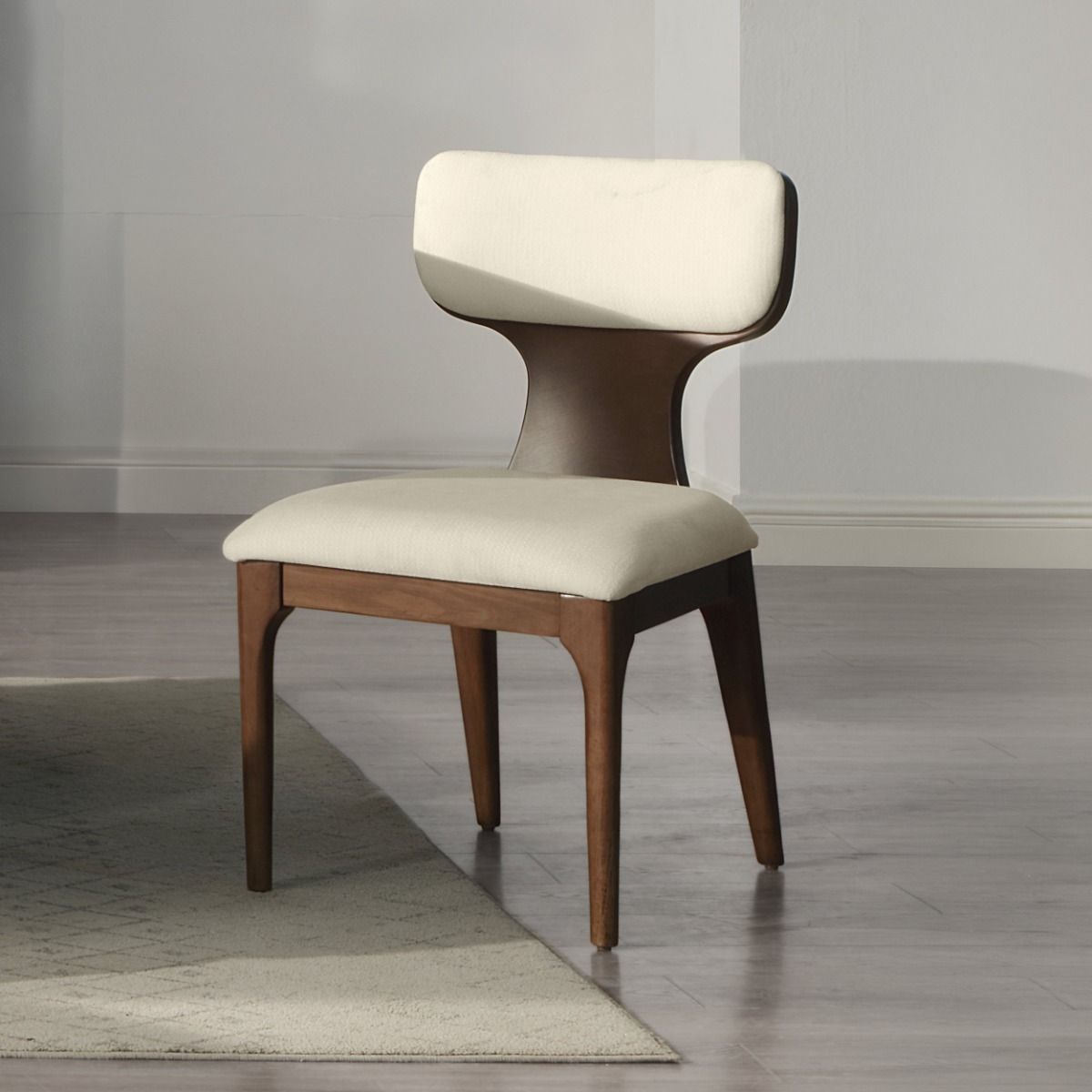 Koen - Side Chair (Set of 2) - Beige / Brown Oak