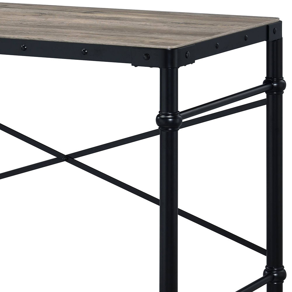 Oklarth - Writing Desk - Rustic Oak & Black