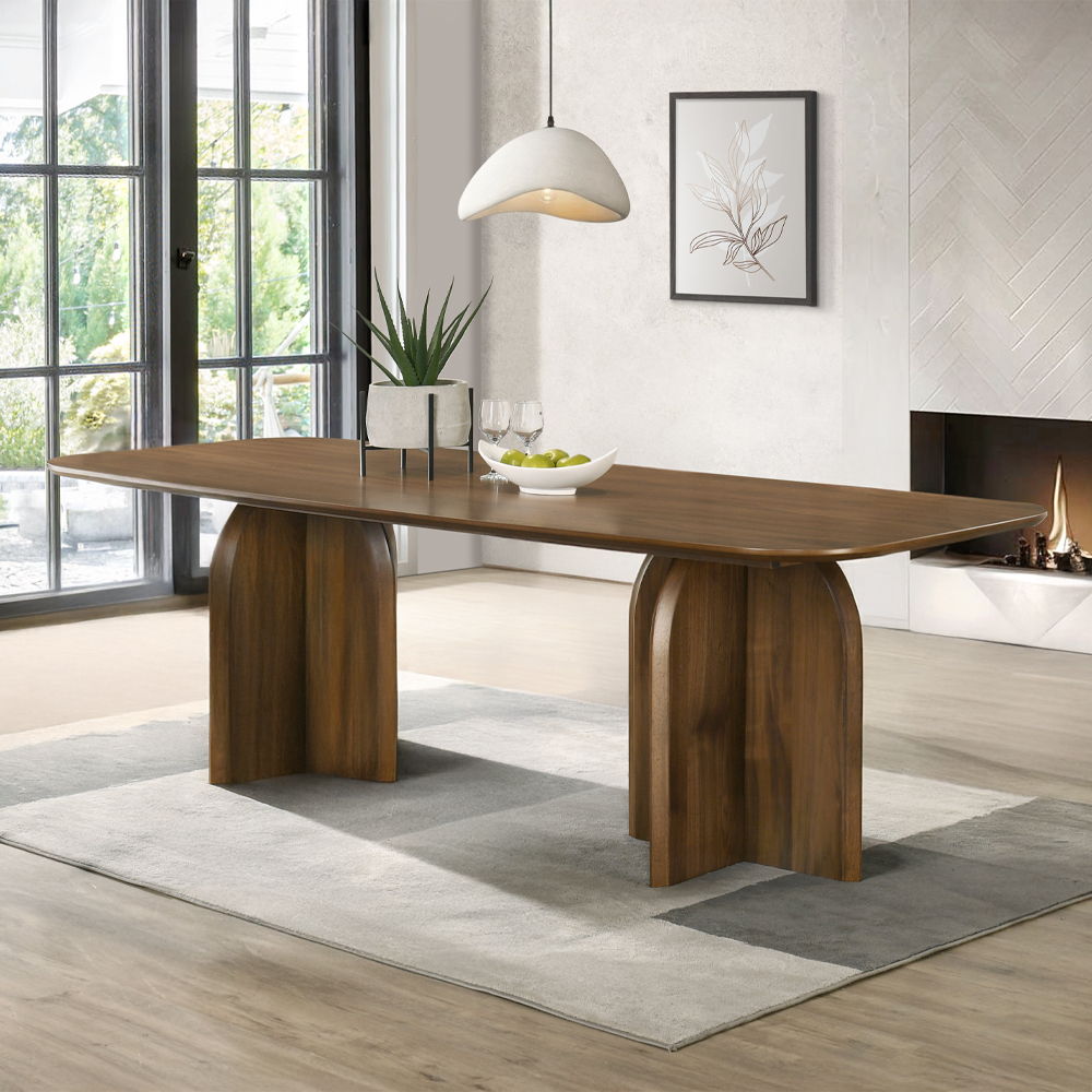 Delmon - Dining Table - Dark Walnut