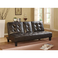 Espresso PVC / Faux Leather Futon Sofa Bed