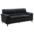 Eilene - Loveseat - Black Top Grain Leather