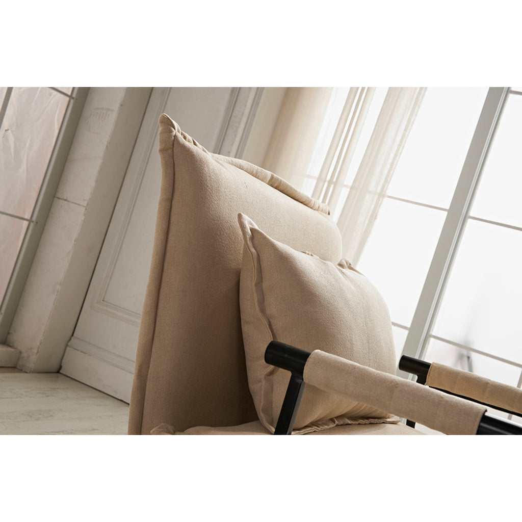 Beige Fabric Multi-Functional Click Clack Chair