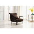 Dark Brown Fabric Multi-Functional Click Clack Chair