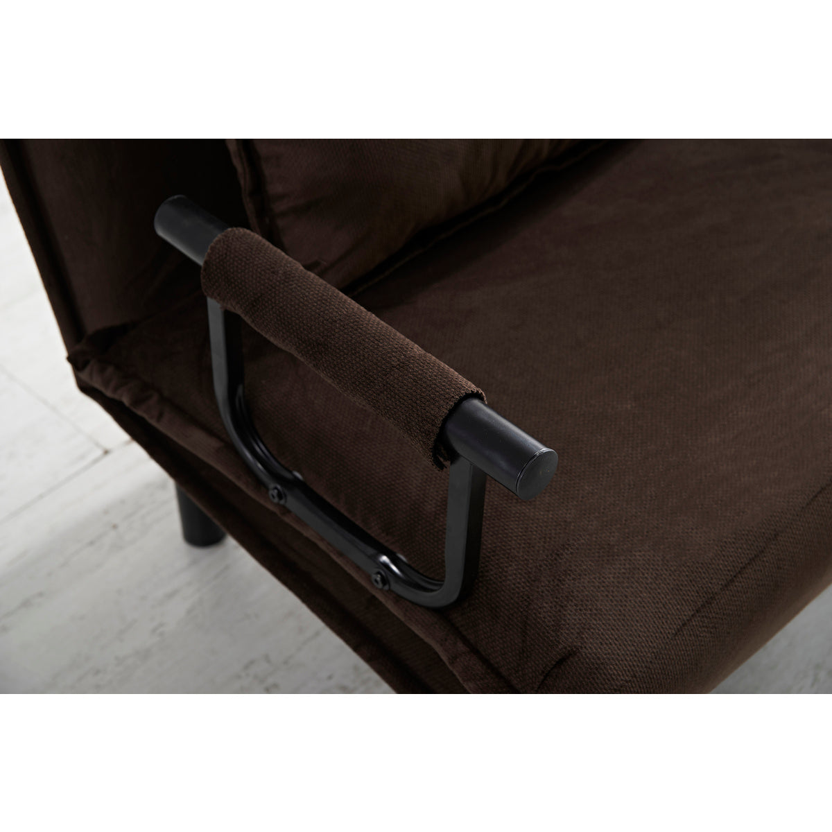 Dark Brown Fabric Multi-Functional Click Clack Chair